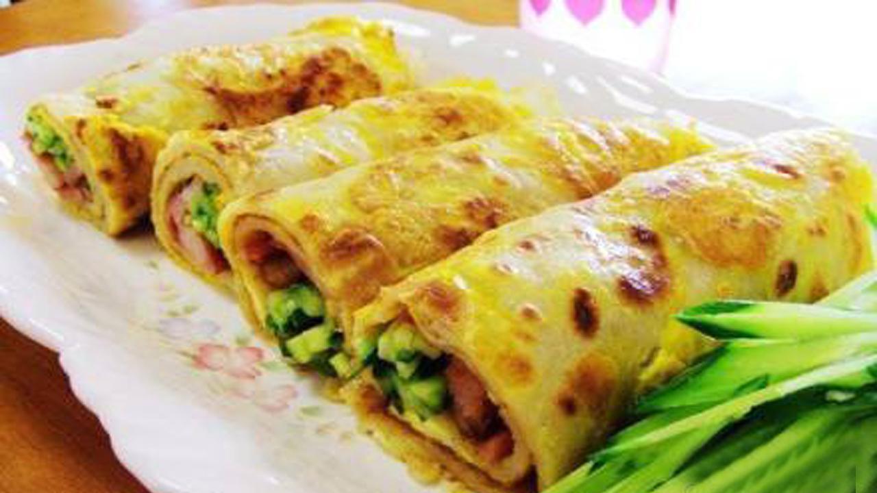 美&middot;食 鸡蛋饼最简单的做法，不揉面不脏手，厨房小白一分钟学会