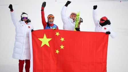 亚冬会冬季两项女子4×6公里接力中国夺金 32金平赛会纪录