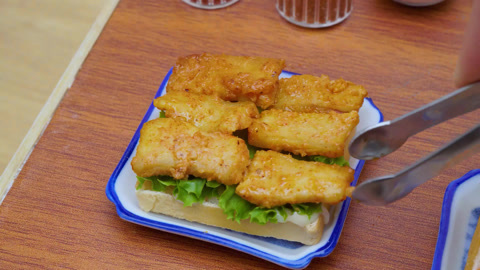 柠檬酸奶鸡块汉堡