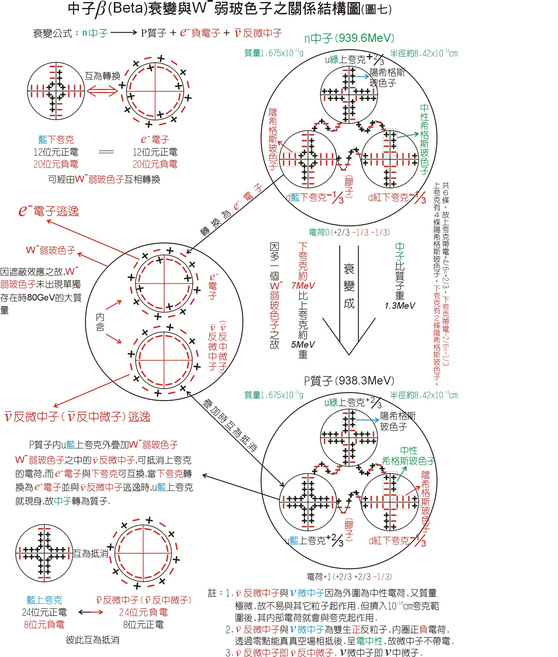 β衰变-内部结构模型图