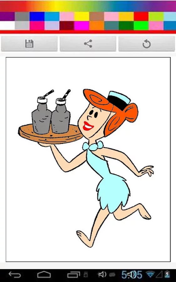 coloring kids flintstone