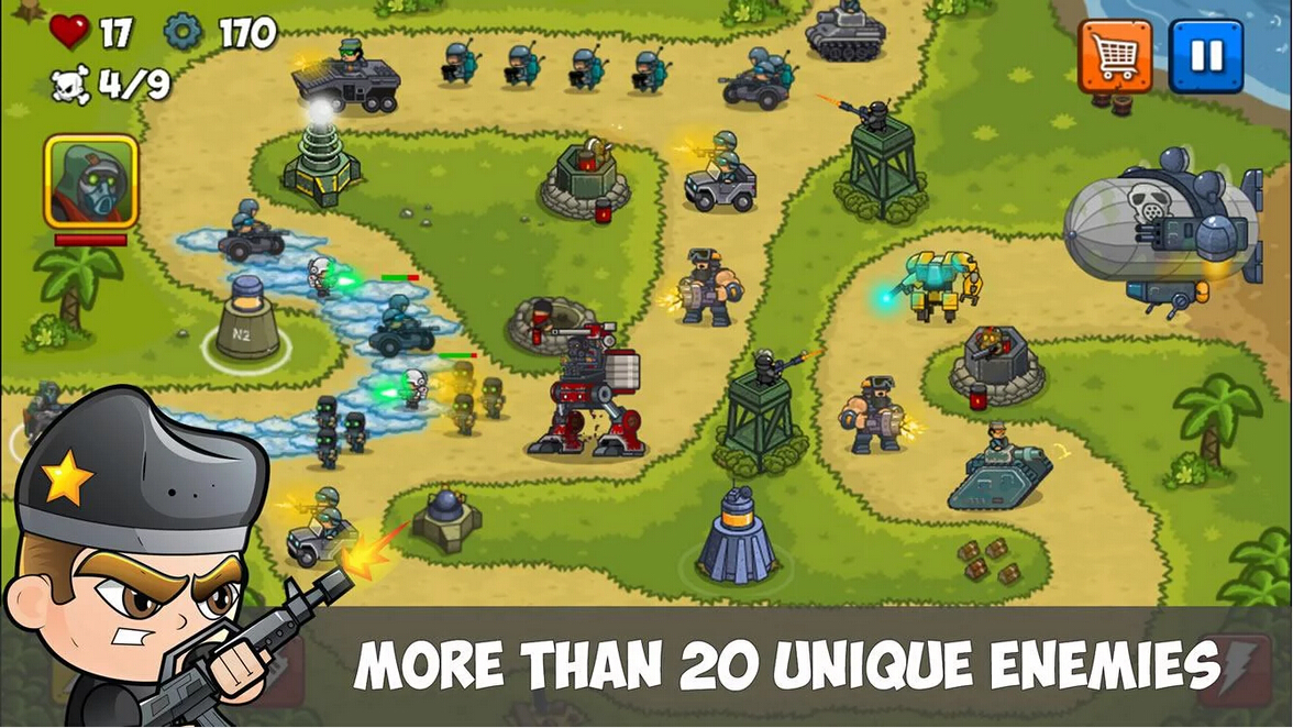 《战斗塔防 combat tower defense》是一款短小精悍的军事塔防游戏
