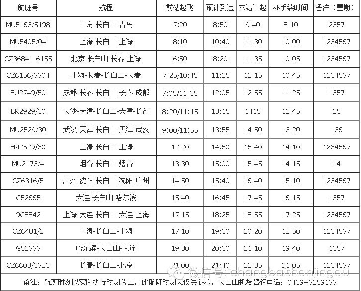 長白山機場